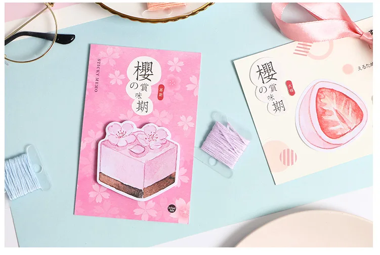 1 шт. блокнот для заметок Липкие заметки Kawaii Sakura's taste paper блокнот дневник в стиле Скрапбукинг наклейки канцелярские блокноты для офиса и школы