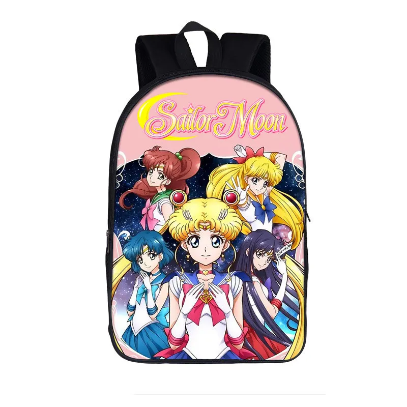 16sailormoon003 Японский аниме Сейлор Мун принт рюкзак для девочек-подростков детские школьные сумки мультфильм луна Дети школьный рюкзак сумки для книг - Цвет: 16sailormoon003