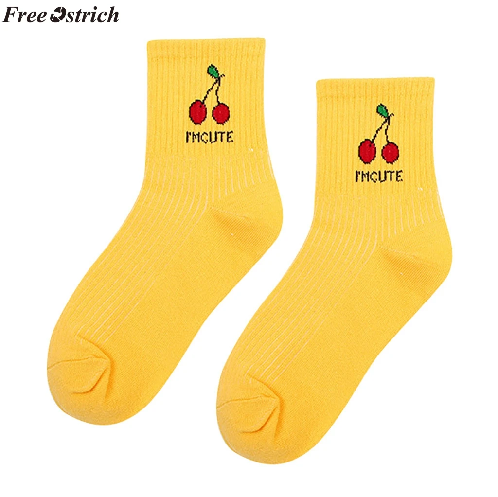 Носки женские хлопковые хипстерские с рисунком страуса короткие разноцветные |