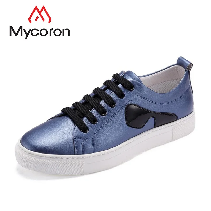 MYCORON New Boots Men Soft Leather Casual Shoes High Quality Male Classic Ultralight Black White Soulier Homme | Обувь