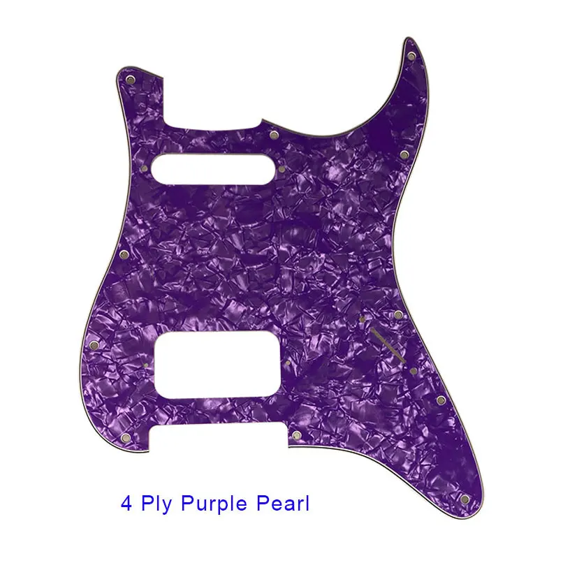 4Ply Purple Pearl Pleroo пользовательские гитарные части-для США/Мехико FD 72' 11 винтовых отверстий Стандартный St SH гитарный накладку царапин пластины - Color: 4Ply Purple Pearl