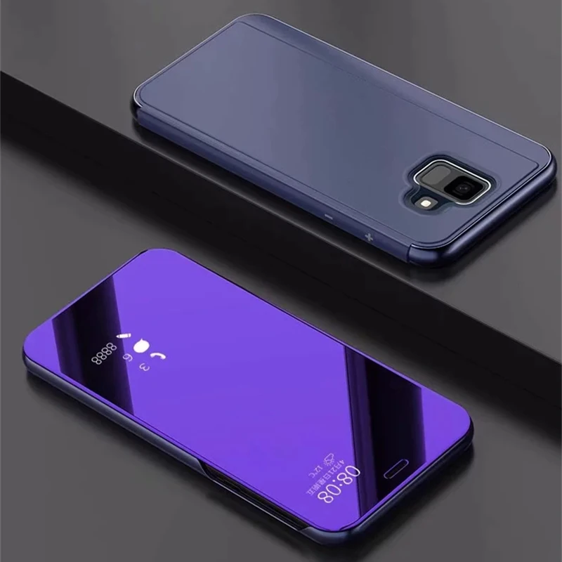 Фиолетовый Прозрачный зеркальный чехол из поликарбоната для Xiaomi 5C 5X6 6X8 SE Pocophone F1 Max3 Note 3 Mix2 на Redmi Note 4X5 5 Plus 6 Pro 6A S2 - Цвет: Фиолетовый
