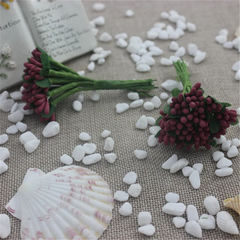 DIY новая Корейская розовая Звезда Спайк цветок розетка моделирование маленький Ягодный букет свадебные украшения 12 шт