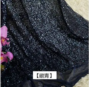 Navy Blue 3 мм Мини блесток ткань материал потрясающий по всему BLING маленькими сверкающими блестками на сетке. Свадьбы, украшения, танцевальная одежда - Цвет: Navy Blue