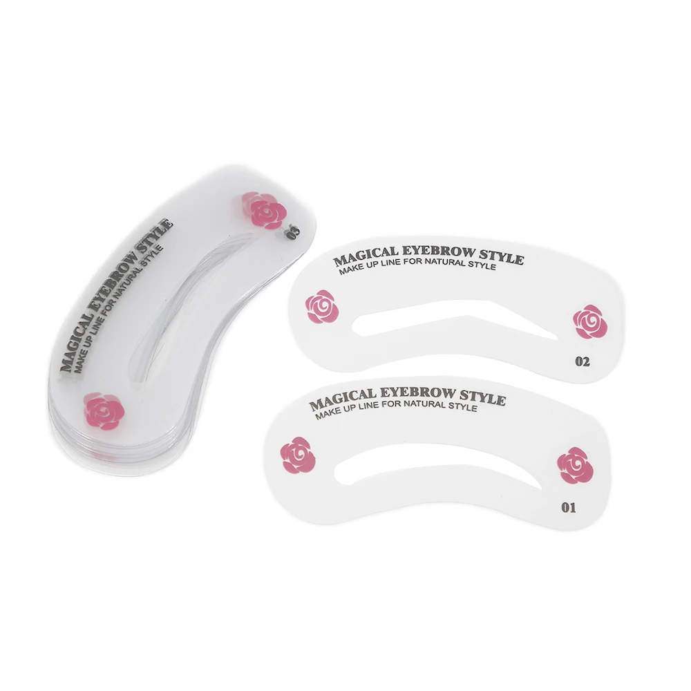 24 шт./лот карточка для рисования бровей трафареты коррекции DIY шаблон красоты