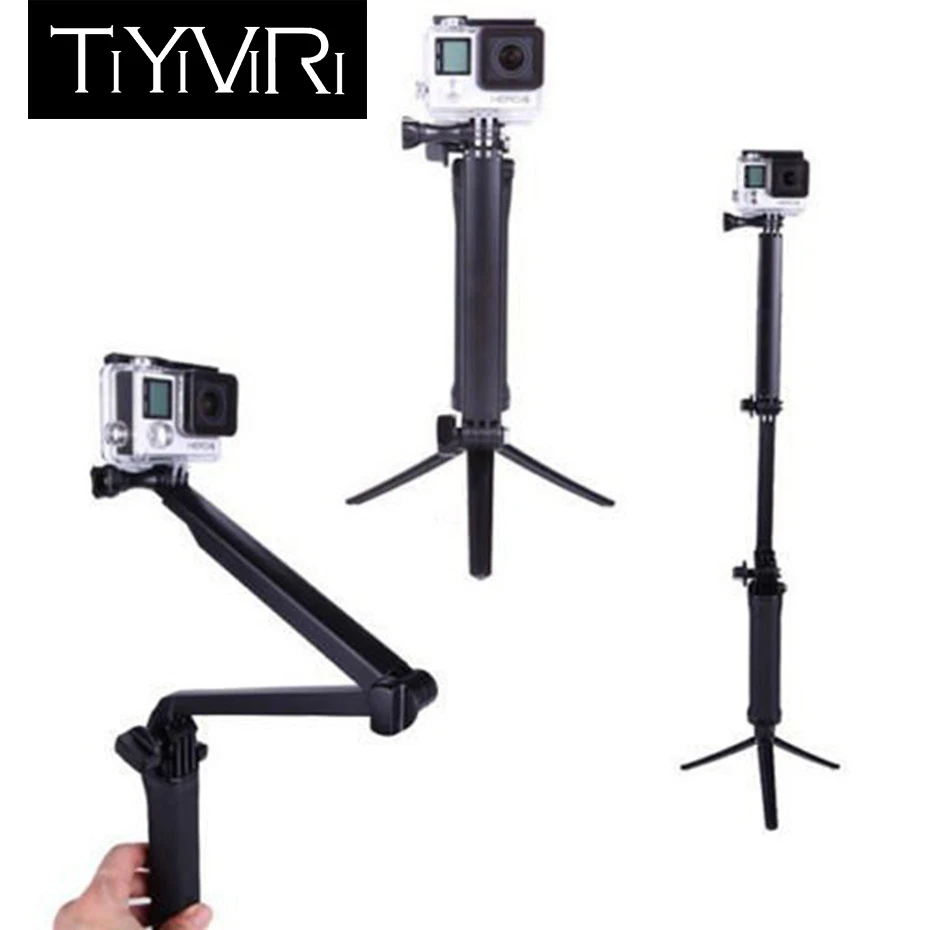 3 Way сцепление Водонепроницаемый монопод палка для селфи экшн камеры Gopro Hero 7 5 6 4