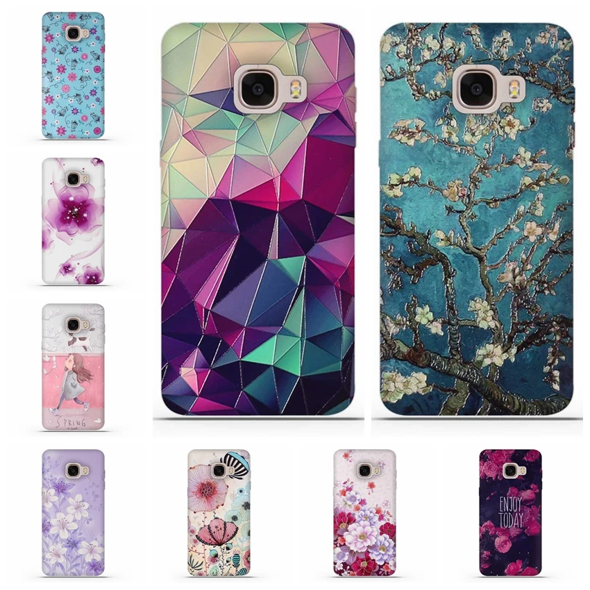 3D Relief For Coque Samsung galaxy C5 Case Silicon Soft TPU Phone Cover C5000 | Мобильные телефоны и аксессуары