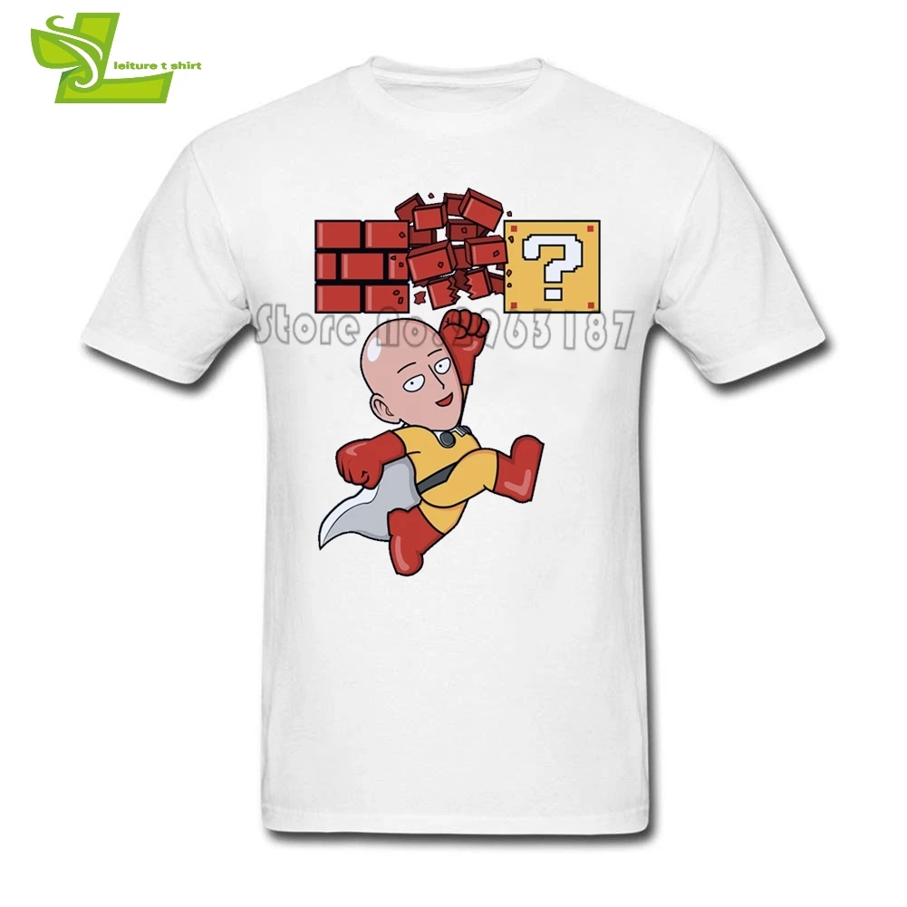 Mario One Punch Man Футболка для мужчин с коротким рукавом крутые футболки новейшего