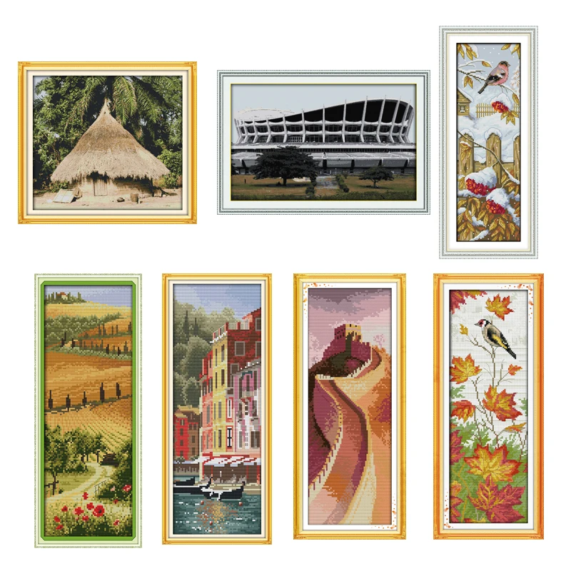 Joy Sunday Landscape Набор для вышивки крестиком 11CT 14CT DMC ручной работы вышивки|Упаковка| |