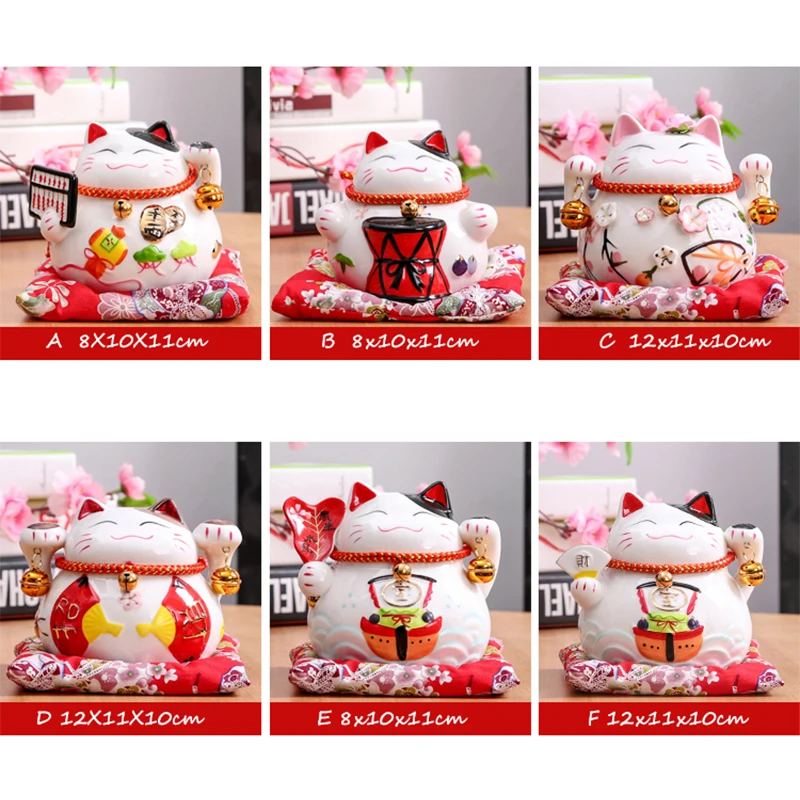 4 5 дюймов maneki neko керамический lucky cat домашний декор фарфоровые декоративные