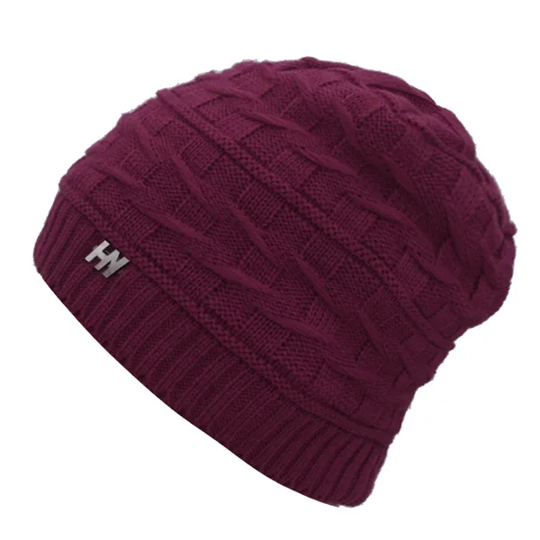 wine red YOUBOME Skullies Beanies, зимние шапки для женщин, вязаная шапка для мужчин, Famale Gorras, мешковатая зимняя шапка, теплая мягкая вязаная шапка, шапки - Цвет: wine red