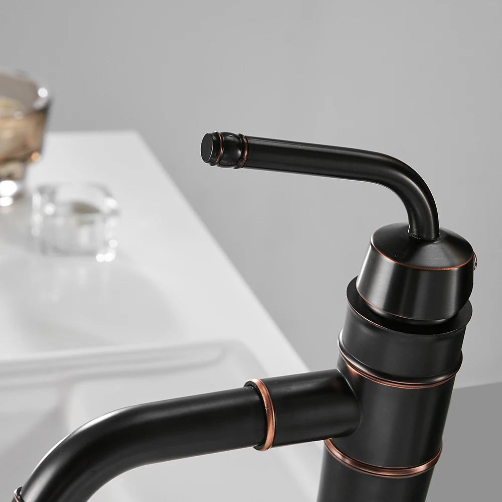 Смеситель для раковины Robinet Lavabo Ретро Черный кран краны ванной комнаты с одной