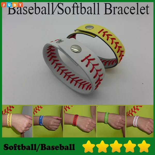 2016 кожаный софтбол шов браслет. Бейсбольный браслет бейсбольный браслет|baseball