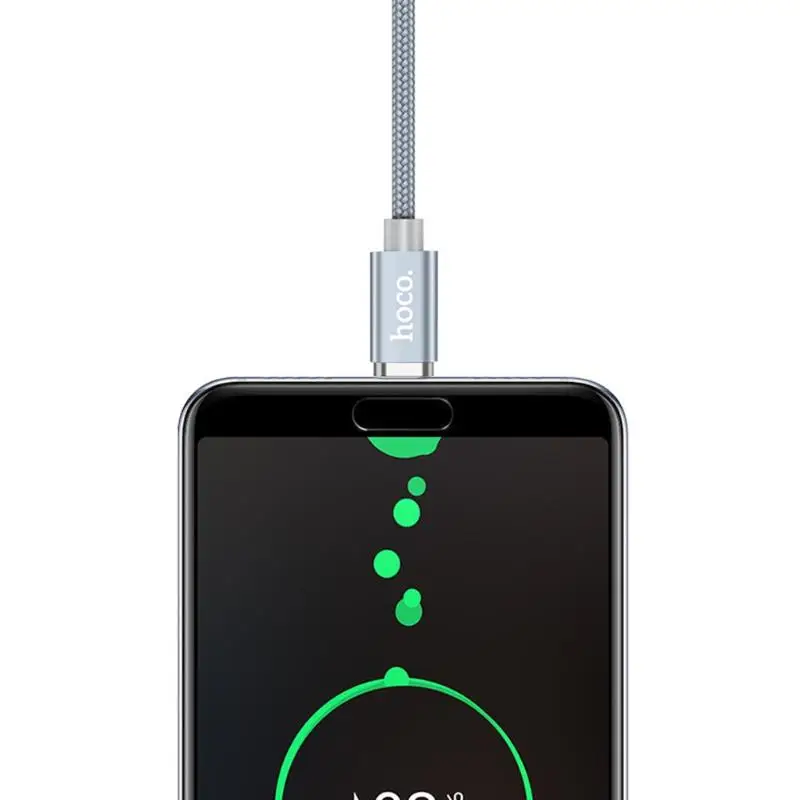 HOCO U40A 1 м плетеный нейлоновый Магнитный USB кабель для быстрой зарядки и синхронизации данных для телефонов Android кабель передачи данных для быстрой зарядки