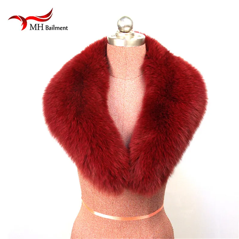Воротник из натурального Лисьего меха зимний шарф женский костюм Женская шаль