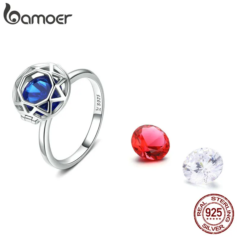 BAMOER, сделай сам, новинка, 925 пробы, серебро, 3 цвета, циркон, женские кольца на палец для женщин, обручальное, свадебное ювелирное изделие, SCR492