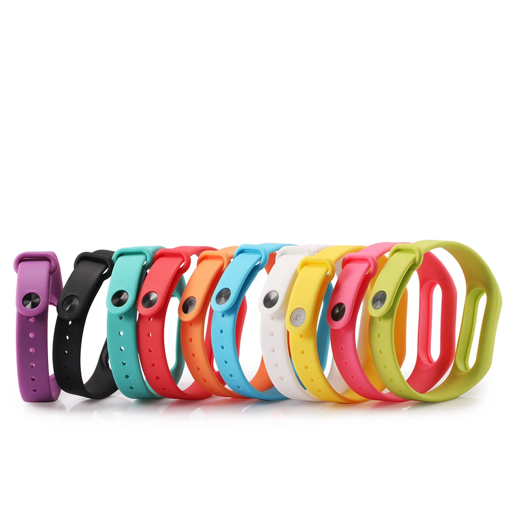 1 шт. сменный ремешок для mi Band 2 на запястье силиконовый цветной умный Браслет Xiaomi