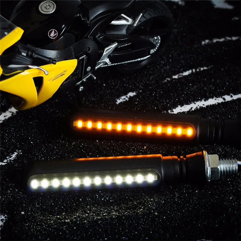 4 шт. мотоциклетные поворотные сигналы LED струящаяся вода мигающий свет тормоза