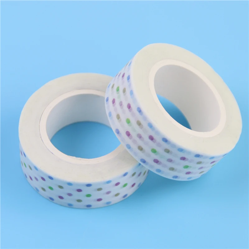 15 мм * 10 м клейкая лента цвет точка набор печати Скрапбукинг DIY ремесло липкий деко
