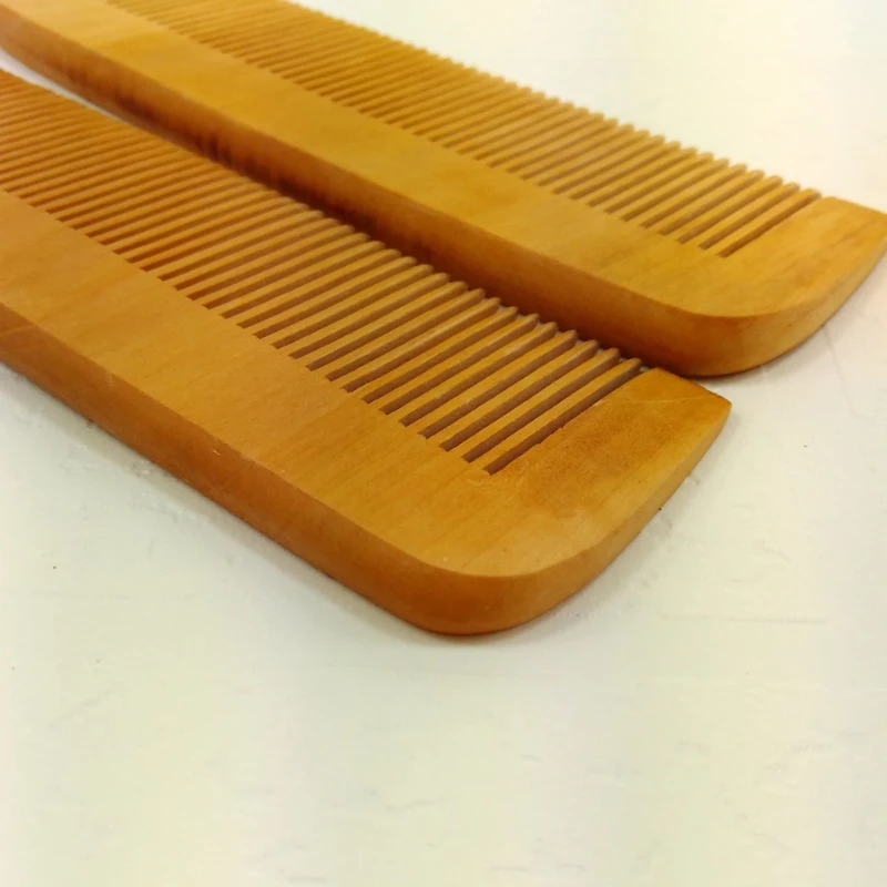 Деревянная расческа с гравировкой волос натуральный персик Антистатическая