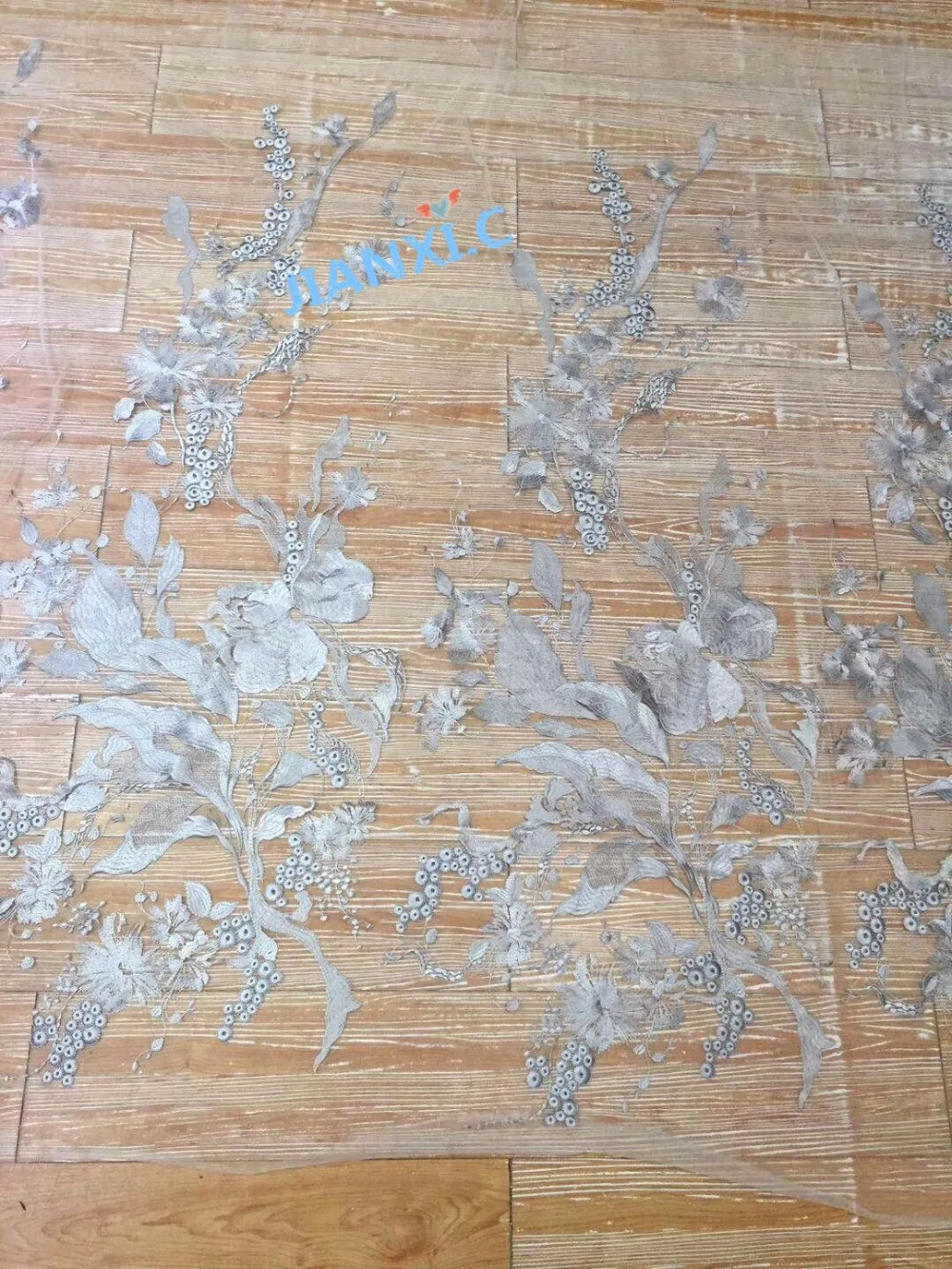 Вышитая ткань хорошо выглядит Свадебная кружевная ткань JIANXI.C-110139 африканская французская кружевная ткань