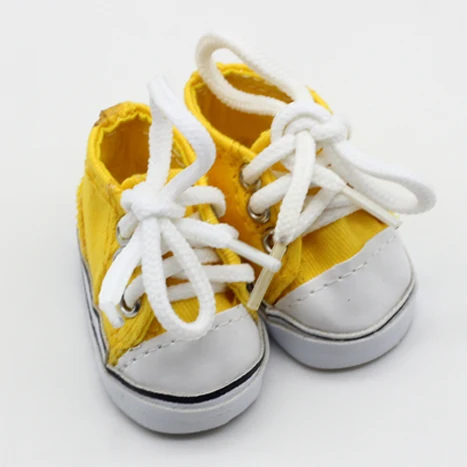 yellow 5*2,8 см парусиновая обувь 14," wellies кукла как для куклы EOX сапоги Аксессуары Лучший подарок b320 - Цвет: yellow
