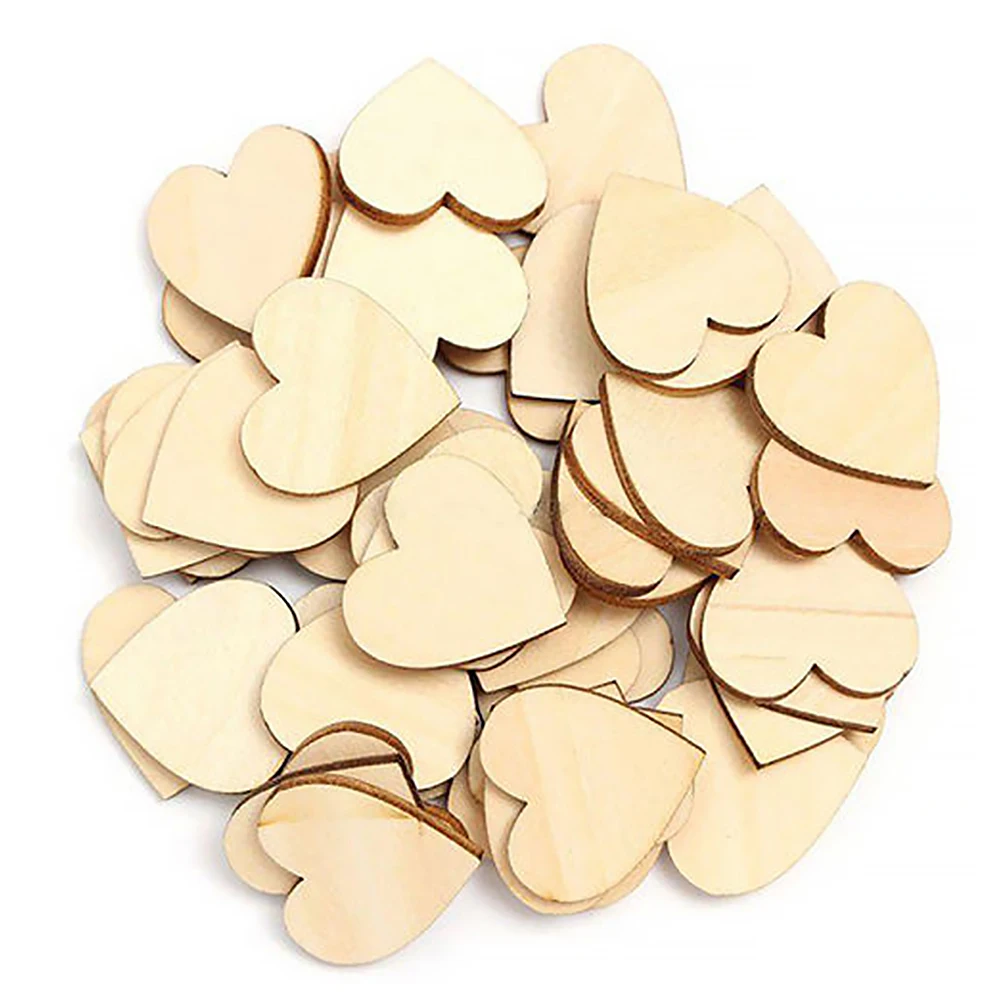 50 шт деревянные PatchLove сердца украшения маленькая обычная для декорирования вестибюлей 20 Вт, 30 Вт, 40 мм#0128