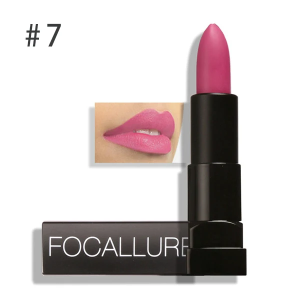 07 FOCALLURE, 12 матовых цветов, губная помада, стойкая, водостойкая, матовая губная помада, матовый макияж, блеск для губ, макияж - Цвет: 07