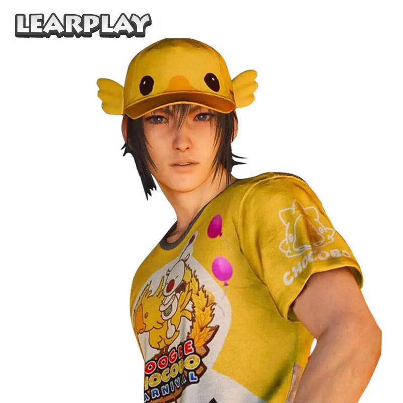 Moogle Chocobo футболка Final Fantasy XV ноктис люцис кэлум маскарадные костюмы Карнавальная рубашка шляпа FF15 Choco-Mog тройник Кепка для детей и взрослых