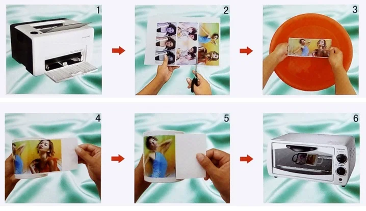 (200 шт.) прозрачная цветная лазерная переводная бумага размера A4 керамическая |