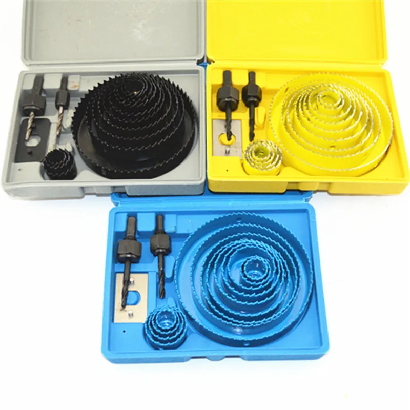 Wood Hole Saw Cutter Kit Set For Wood Drilling HSS Core Drill Bit Cutter