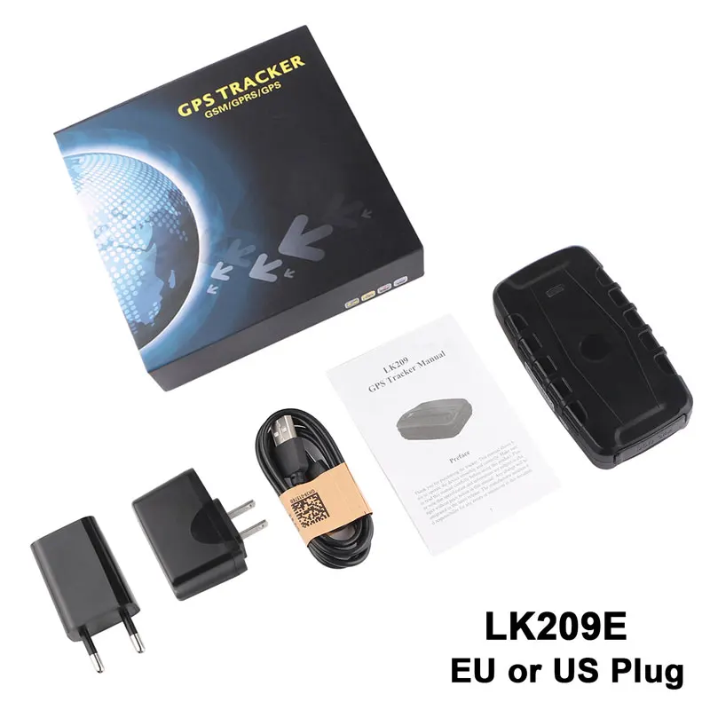 With Box Gps трекер Автомобильный локатор 2G трекер gps водонепроницаемый Магнит 6000 мАч длительное время ожидания голосовой монитор веб-приложение PK TK905 - Цвет: With Box