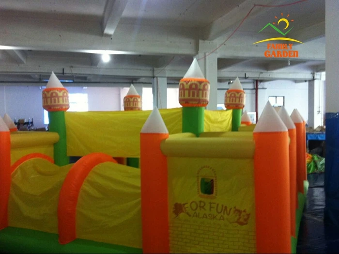 ПВХ нейлоновый надувной лабиринт замок препятствия воздушный батут большого