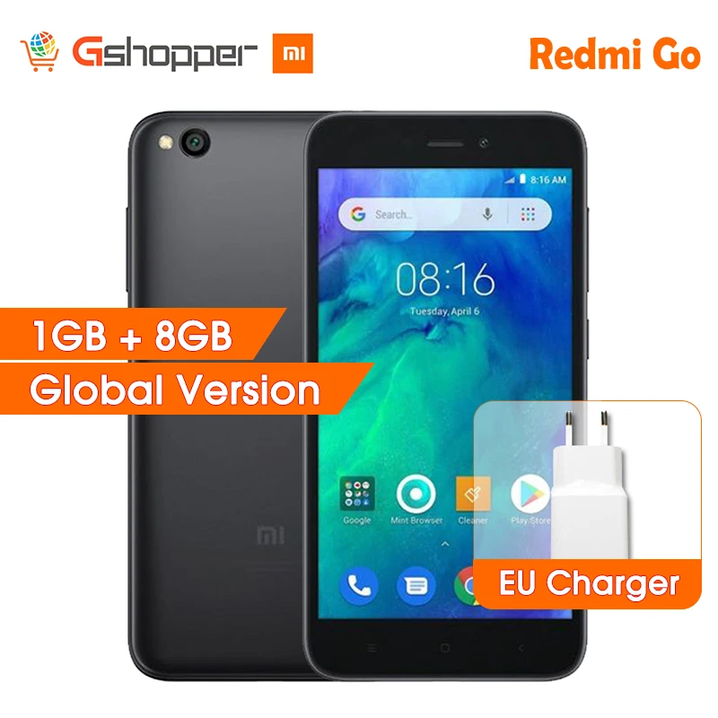 Глобальная версия Xiaomi Redmi GO 1 ГБ ОЗУ 8 Гб ПЗУ мобильный телефон Snapdragon 425