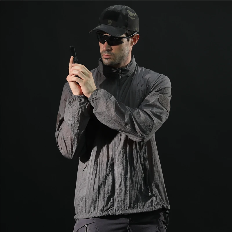 SOLDIER summer thin skin Men's Quick Dry Hiking Jacket Waterproof Sun UV Protection Coats Outdoor Sports Fishing Skin Jackets
