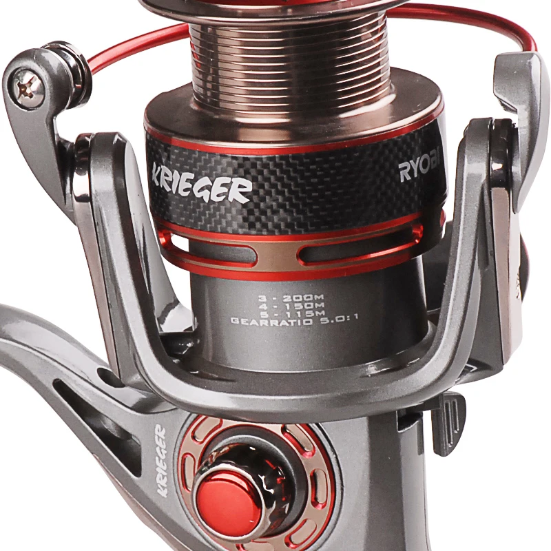 RYOBI KRIEGER 7 BB спиннинговые Рыболовные катушки полностью Металлическая катушка для карпа Pescaria Moulinet Peche Carretilha Para Pesca Carretel De Pesca