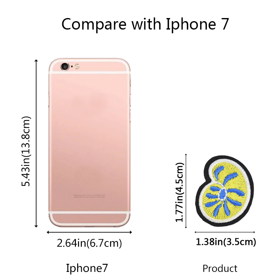 5 шт. нашивки с лимонами Значки для одежды вышитые патчи приклеивания утюгом