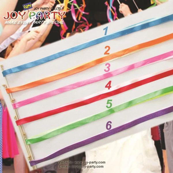 50 шт./лот лента на палочке с колокольчиком шума для свадебной вечеринки 6 видов