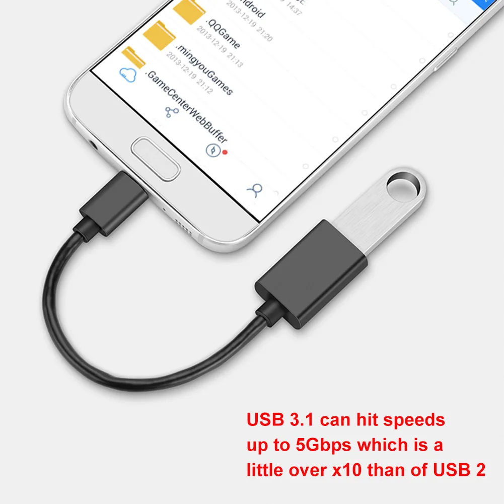Кабель переходник с Type C на USB 3 1 портативный OTG легкий|Кабели передачи данных| |