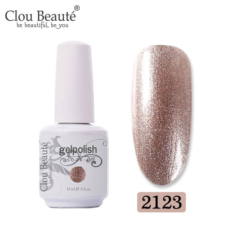 2123 Clou Beaute 375 цветов набор гель-лаков полуперманентный Vernis Матовый верхний слой УФ-гель для ногтей топовый лак впитывающий Гель-лак - Цвет: 2123
