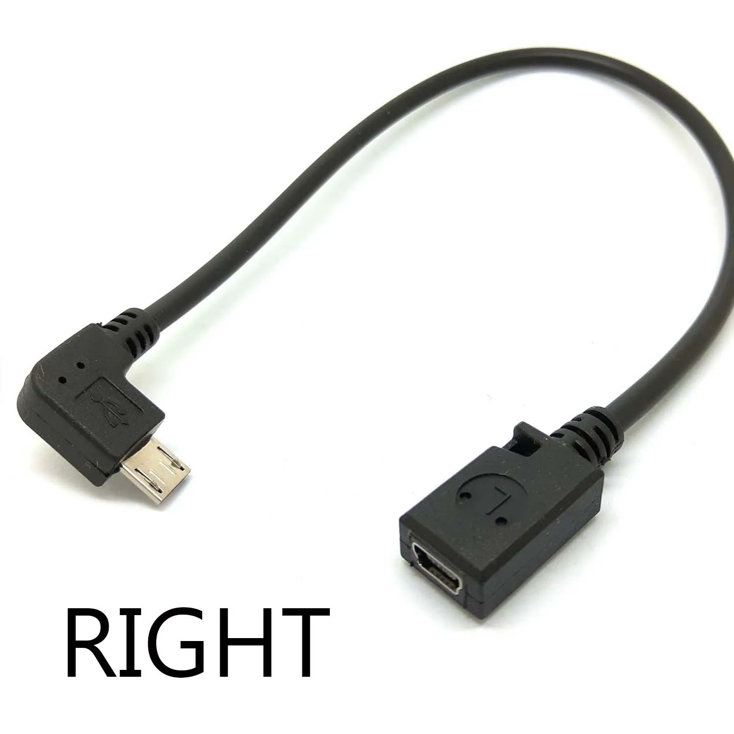 RIGHT ANGLE 90 градусов 4-кратный угол микро штекер для мини-женщин USB адаптер конвертер данных зарядное устройство кабель Шнур вверх вниз вправо влево - Цвет: RIGHT ANGLE