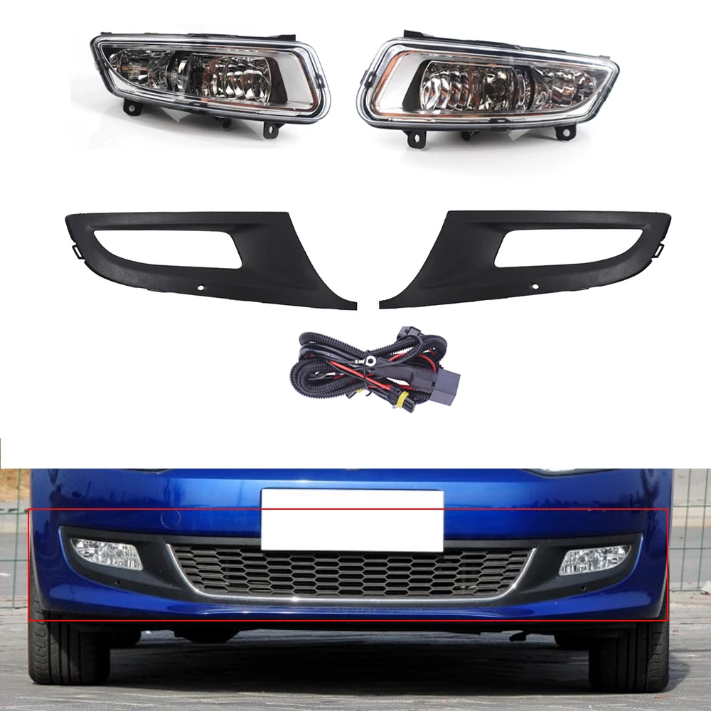 Передняя фара для VW POLO 11 13 противотуманный светильник с набором проводов|grill fog