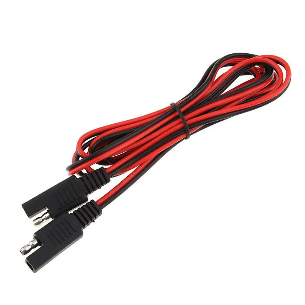 2m SAE Connector Male to Female Plug Extension Cable Adapter Cord Quick Disconnect Release Wire Harness with Solar Battery A429