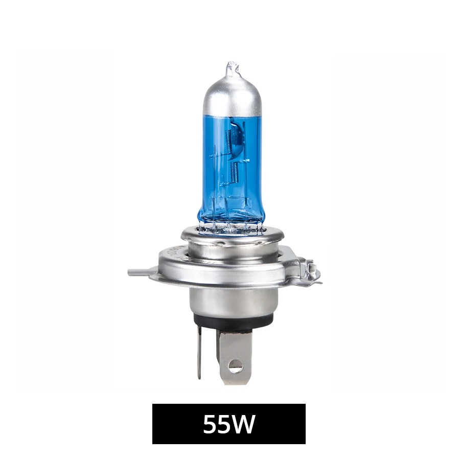 H7 Halogen Lamp h4 yellow xenon 55W 100W 12V car headlight Lamp 2700K 4200K 6500K Light purple Blue Glass Replacement Bulb 1PCS - Испускаемый цвет: blue          55W