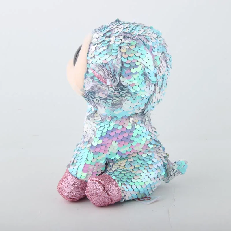 Ty Boos блесток животных плюшевые игрушки кукла кошка сова лиса кролик Единорог лучший рождественский подарок 15 см