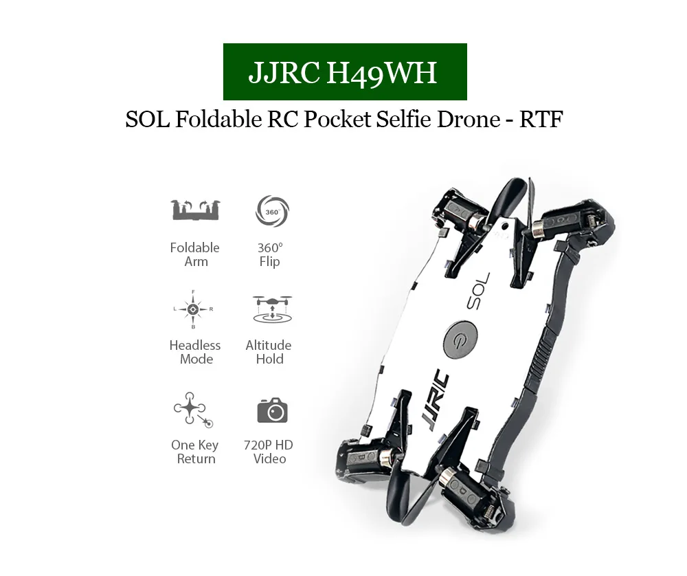 Селфи-Дрон JJRC H49 H49WH RC мини-Дрон с 720P HD Wifi FPV камерой вертолет RC Дрон один ключ возврат удержания высоты VS H37