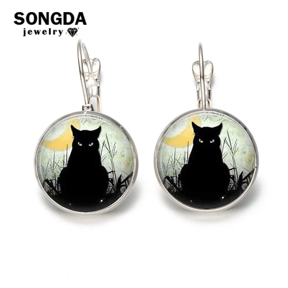 Модные хрустальные художественные серьги SONGDA с животными уникальная черная