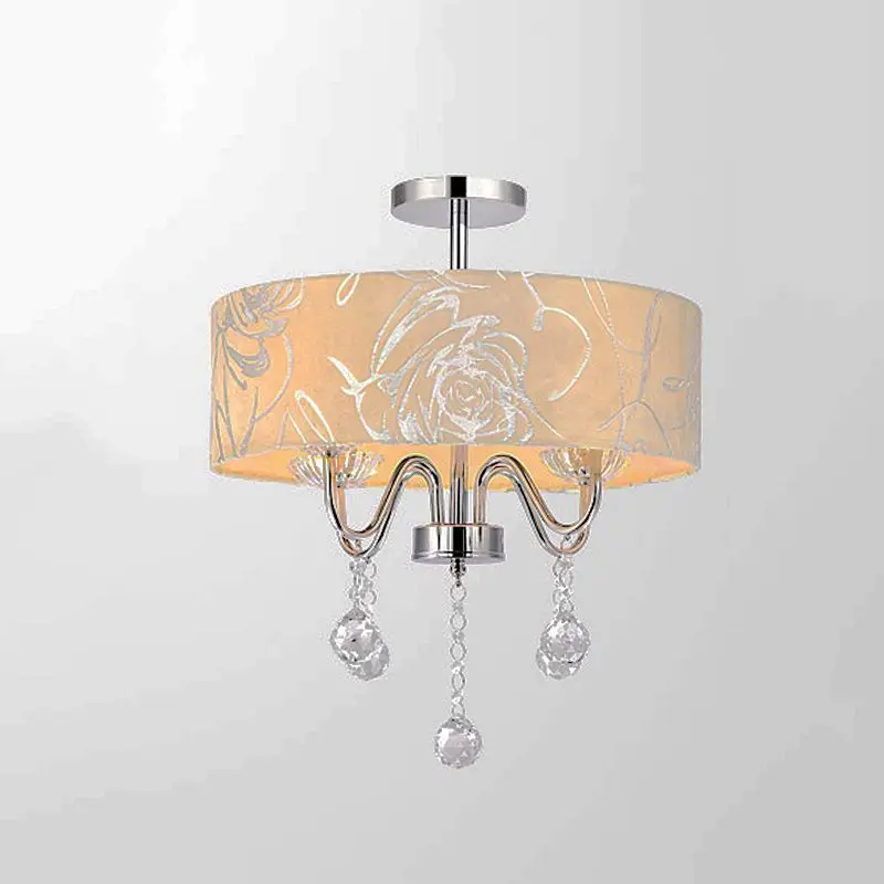 Тканевые тени современные светодиодные хрустальные люстры Светильники для