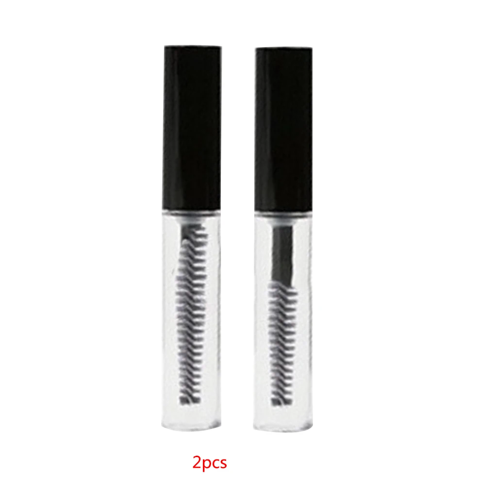 2pcs 4ml 4 мл/10 мл тушь для ресниц Черная крышка пустая трубка флакон прозрачный макияж глаз крем Воронка-диспенсер пипетка контейнер - Цвет: 2pcs 4ml