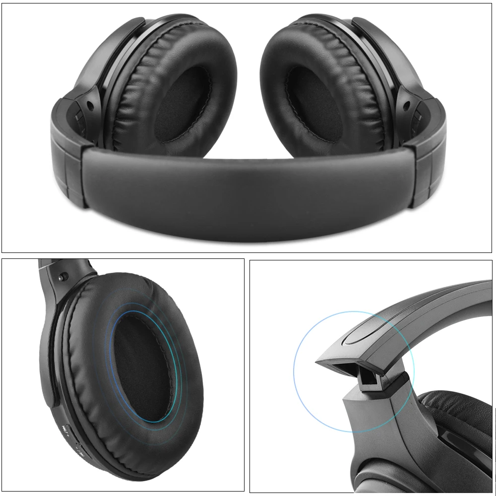 Беспроводные Bluetooth наушники kebidu с микрофоном бас Hi Fi студийная гарнитура для